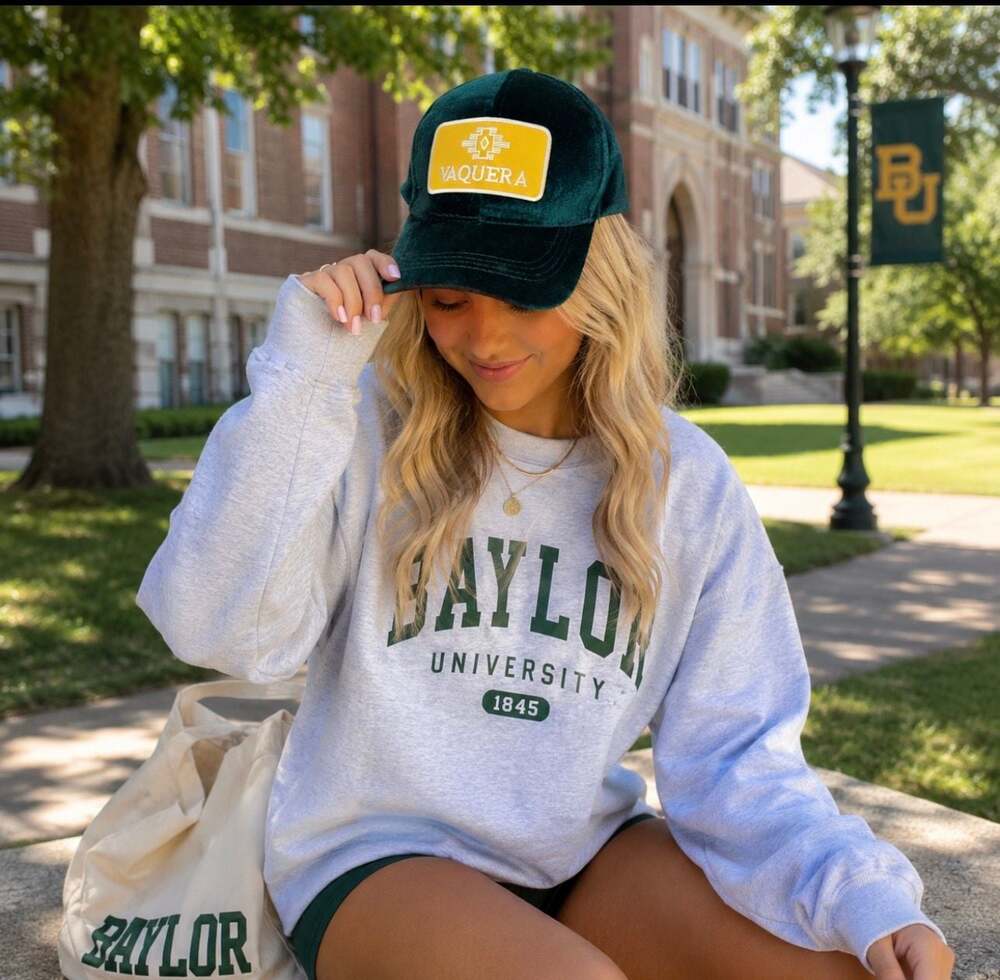 NEW Vaquera Green Velvet Adjustable Patch Baseball Cap